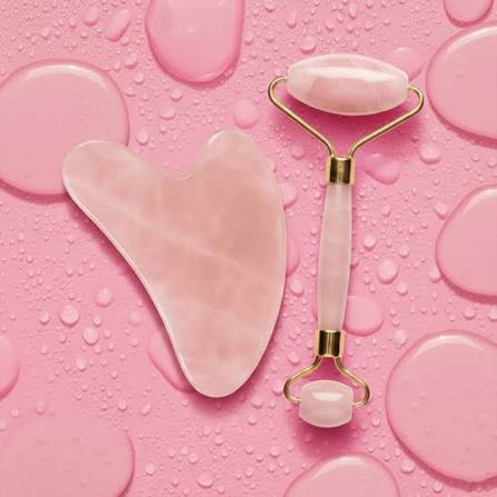 Rose Quartz Gua Sha & Facial Roller Set